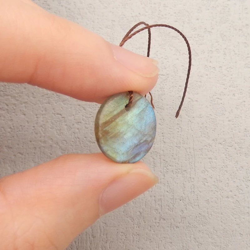 

B & F натуральный лабрадорит круглый кулон бусина 14x2 мм 1,1 г яркий камень для самостоятельного изготовления ювелирных изделий ожерелье аксессуары