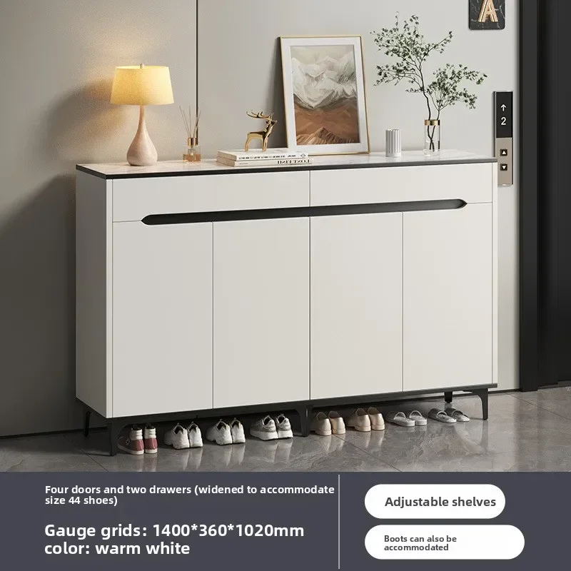 Multi-functional Shoe cabinet Household integrated door cabinet against the wall Multi-layer storage locker