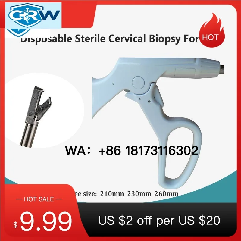 CRW Disposable Hot   Forceps Flat Mouth Crocodile Type for Polypectomy Tissue Specimen Collection Hot   Forceps