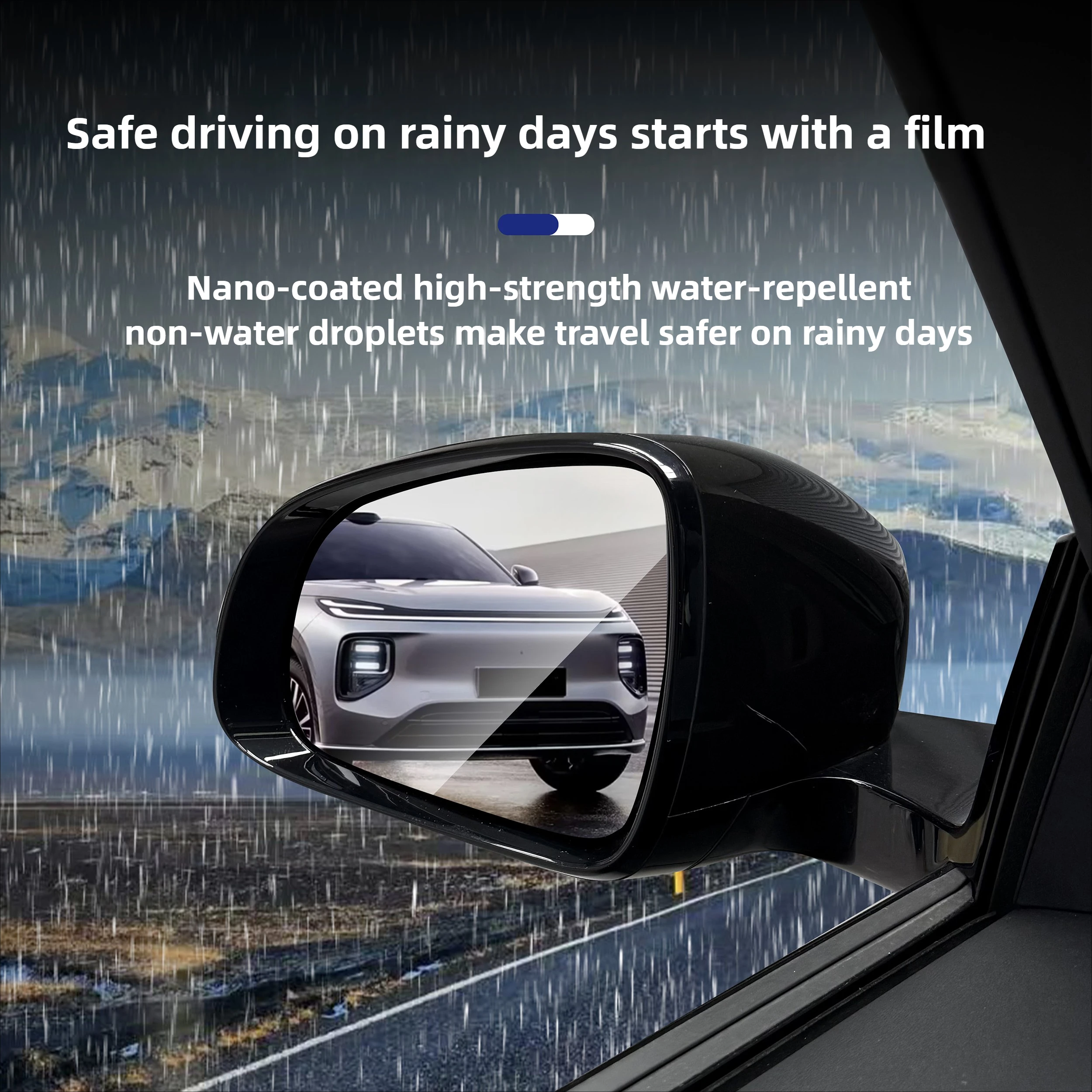 

2Pcs Car Rearview Mirror Film Anti-Rain Anti Fogging Front Window HD Film Reverse Mirror Protective Films for Changan NEVO Q07