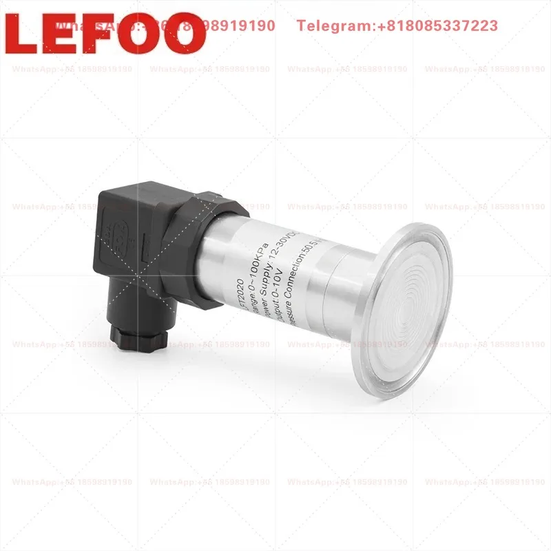 LEFOO Flat Film Anti-blocking High Accuracy Vacuum Flush Pressure Transmitter for Viscous and Solids-containing Media