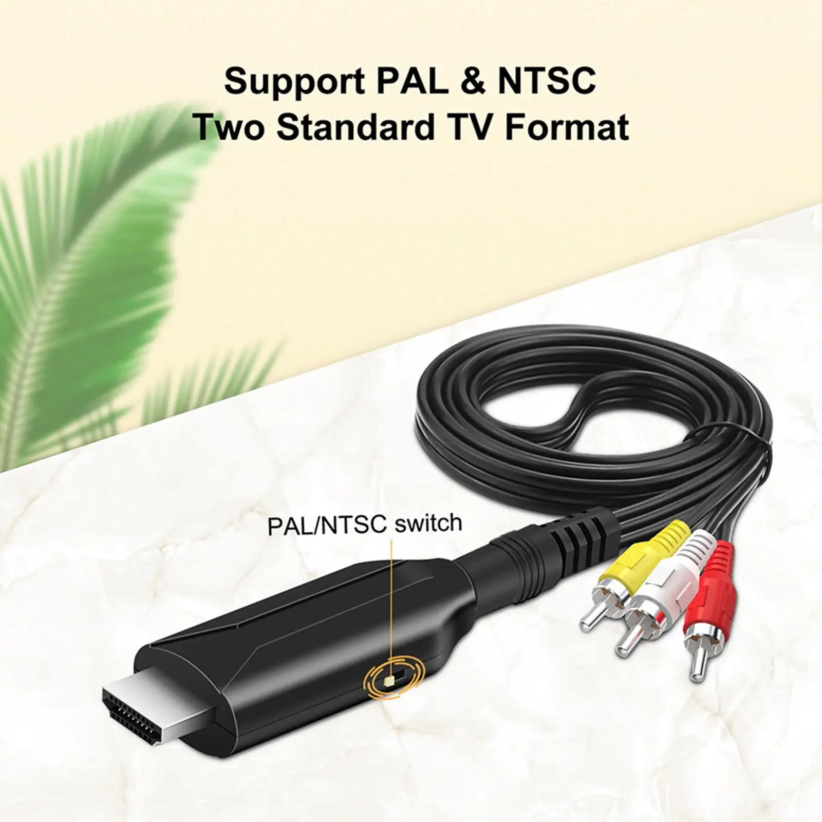Video Audio Cable Parts Easy Installation Accessories Replaces Male to Male Way Adapter Connector for TV Projector HDTV