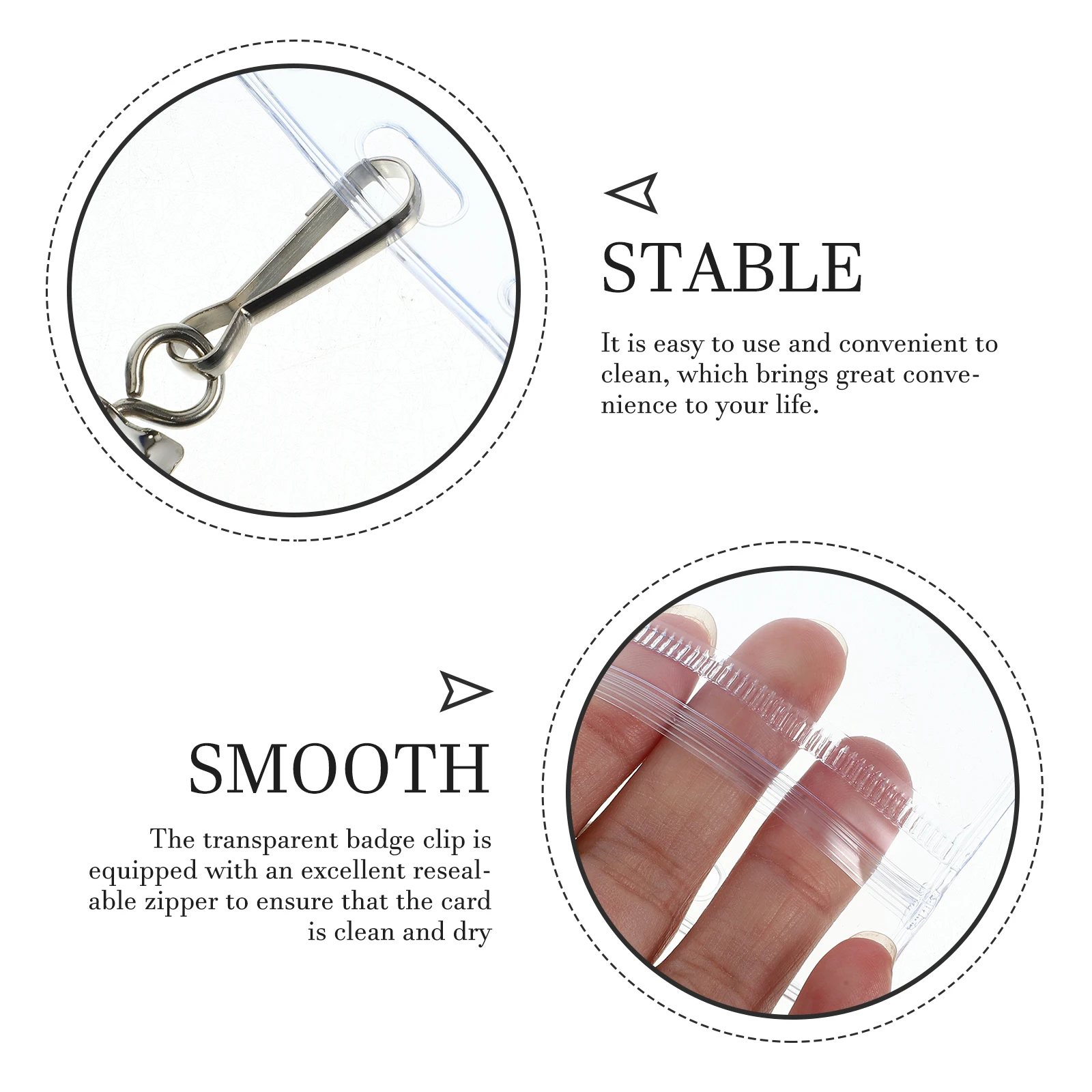 

6pcs Clear Card Holders With Lanyard Id Badge Sleeve Protective Cover For Cards Universal Name Tag Holder