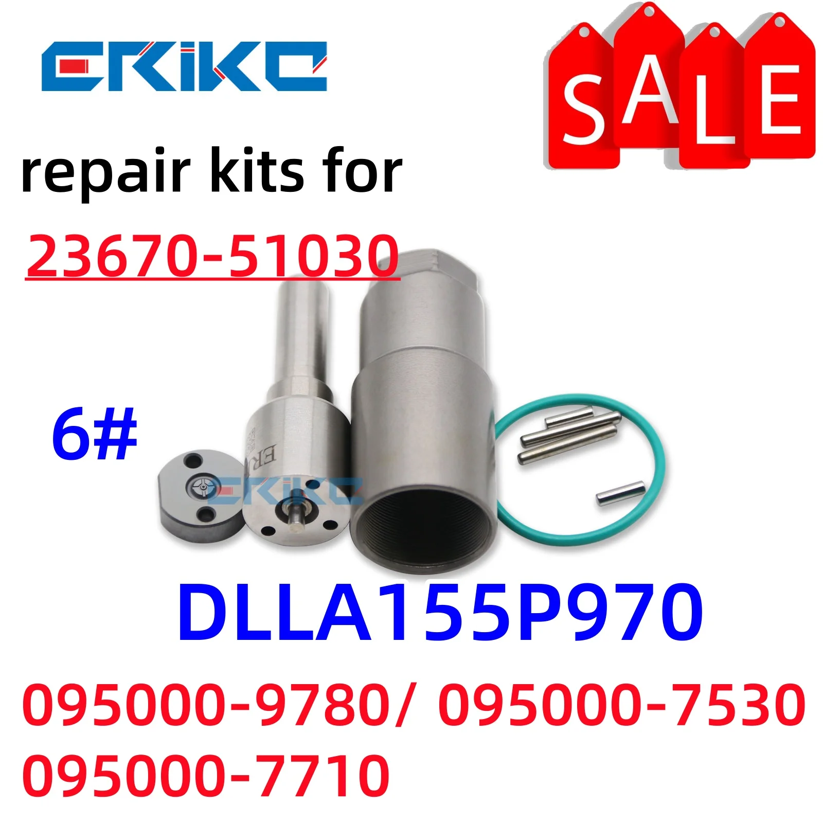 

23670-51030 Injector Nozzle DLLA155P970 Control Valve 6# For Toyota 095000-9780 095000-7530 095000-7710 23670-59035