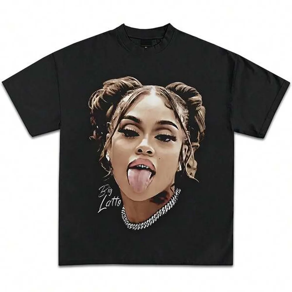 Latto T-Shirt, Big Latto Graphic Tee, Hip Hop Concert Shirt, Rapper Merch Tee, Sugar Honey Iced Tea Tour Shirt, Unisex Rap Tees