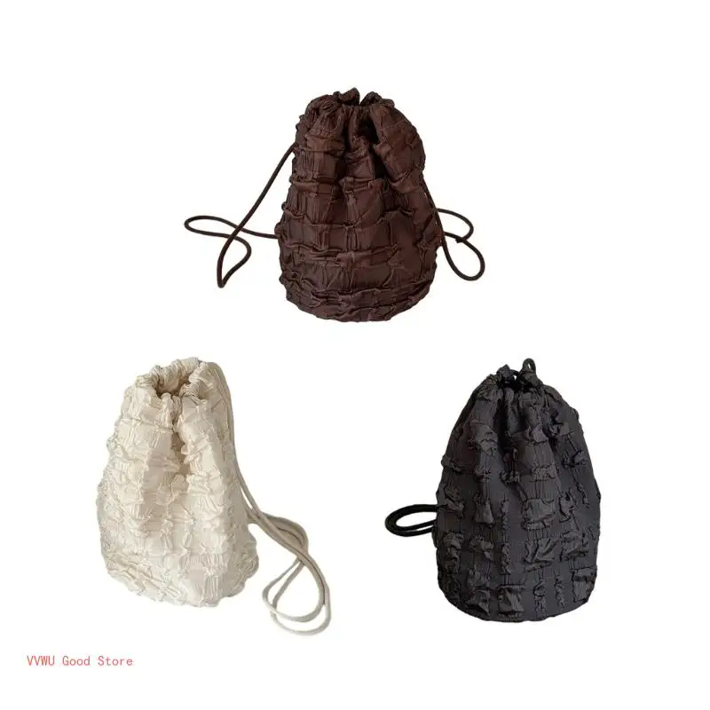 Fashion Shoulder Bags Drawstring Backpack Cloud Tote Rope Bags String Bag