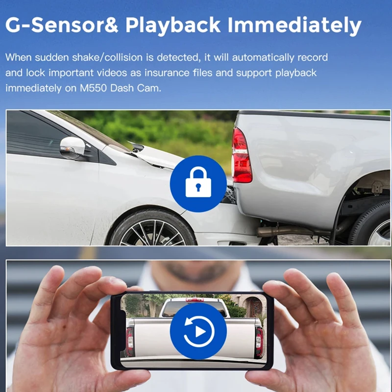 كاميرا داش للسيارة 4k 3 بوصة IPS، صورة عكسية للكاميرا المزدوجة، تسجيل حلقة، كاميرا رؤية ليلية محسنة للسيارات #3