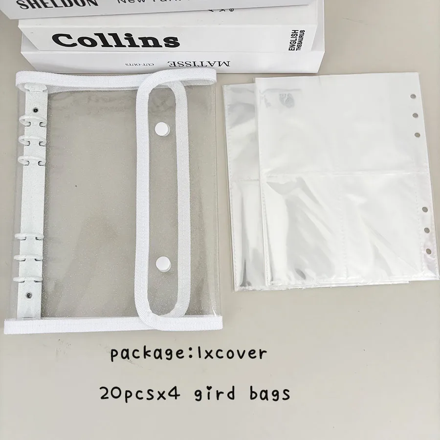A5-Ordner mit doppelter Schnalle, 10 Stück Nachfüllhüllen, Taschen, DIY-Fotosammelbuch für lose Blätter, Kpop-Organizer-Halter – Detail 21