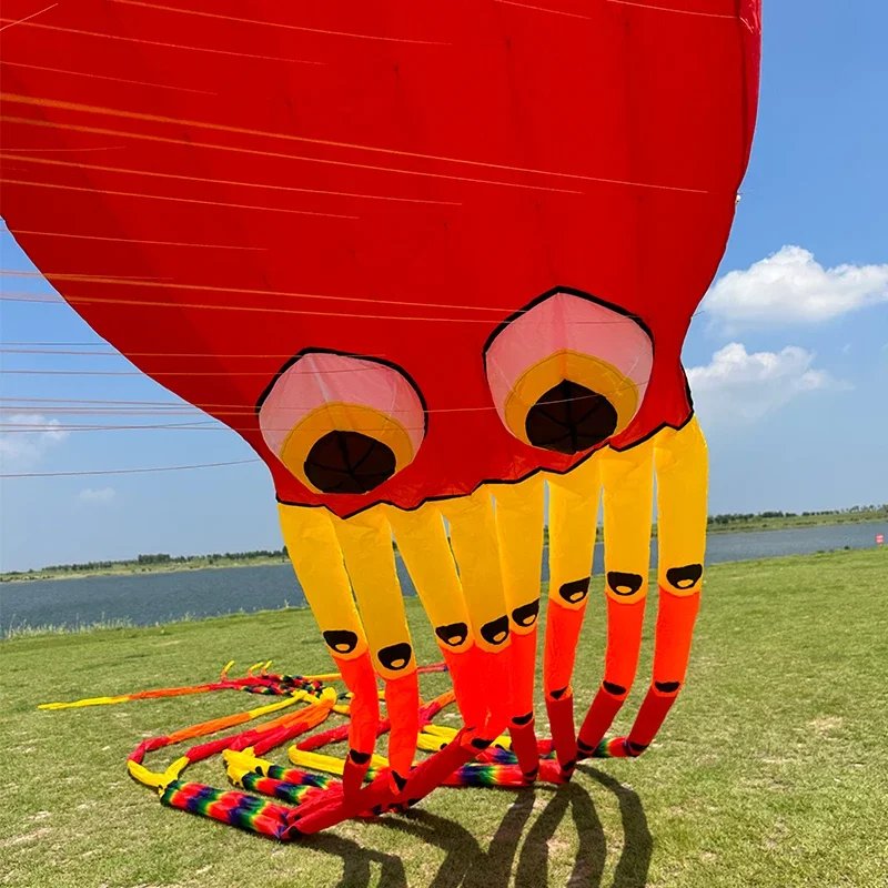 Gratis Verzending 15M Octopus Kite Stunt Kites Beroep Gigantische Vlieger Opblaasbare Grote Parachute Kleurrijke Vliegers