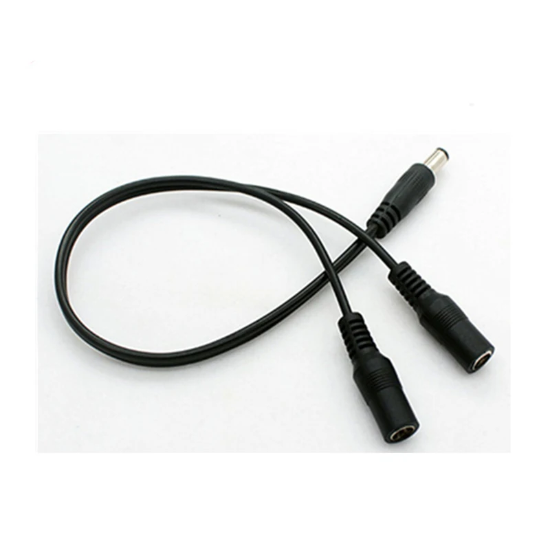 0.3m 0.5m DC Connection Cable 5.5*2.1mm Male to 2 Female Splitter Cable 12v Adapter Extension Cable Webcam LED Plug Cable