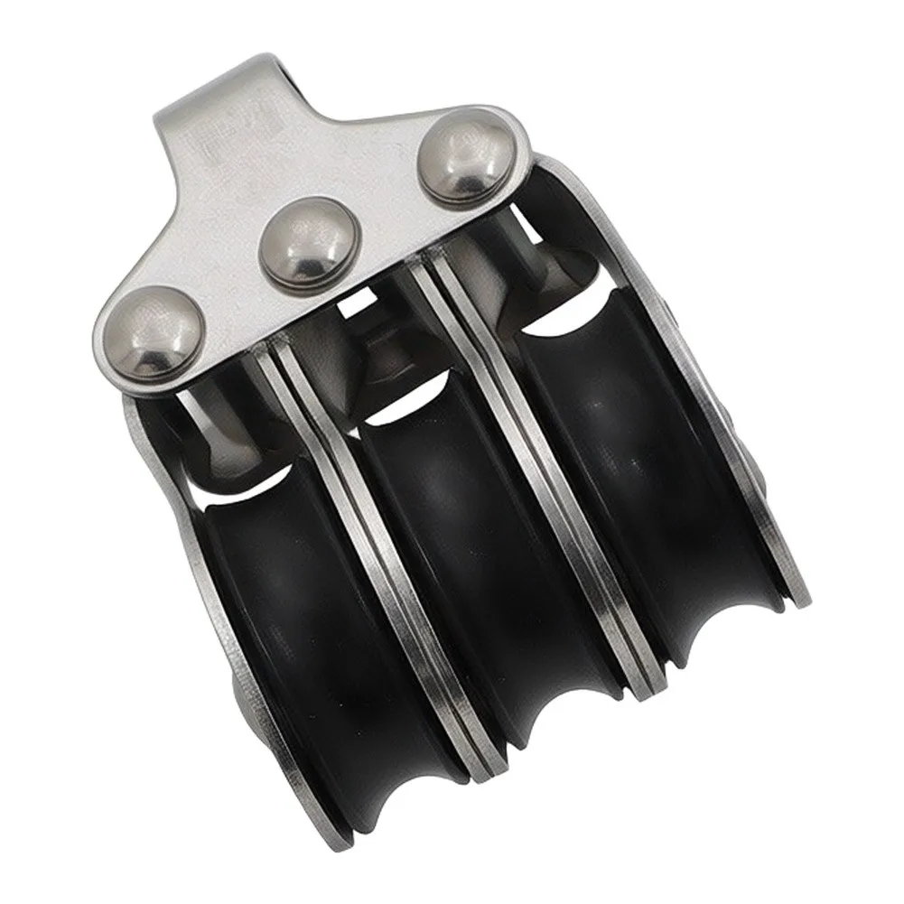 Nylon Locking Pulley Constructed from 316 Stainless Steel for Sailboat Canopy Rope Boat and Marine Applications