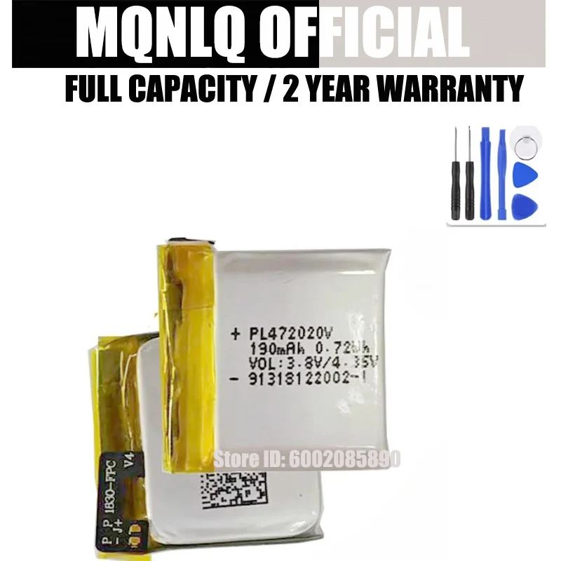 PL472020V جديد لبطارية Amazfit BIP S A1805 الذكية بقدرة 190 مللي أمبير في الساعة أفضل بطارية بديلة #1