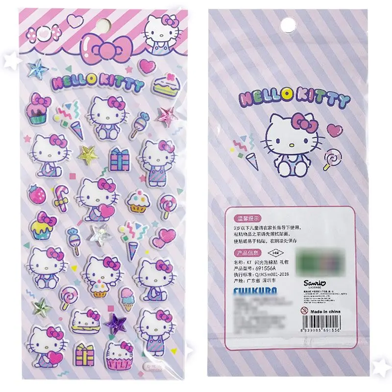 Kawaii sanrio olá kitty adesivos dos desenhos animados ccd desktop mão conta diy material adesivos amigos presentes periféricos criativos