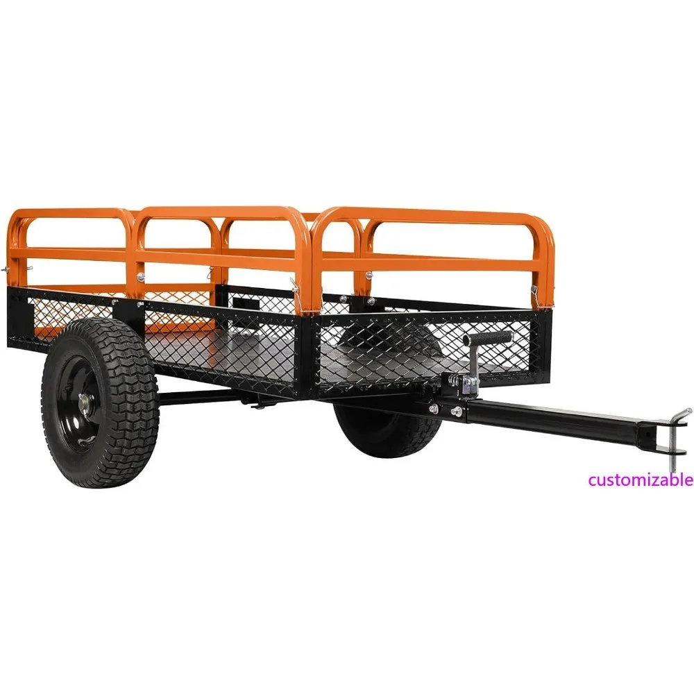 Heavy-Duty Steel ATV Utility Trailer with 15 Cu Ft Capacity