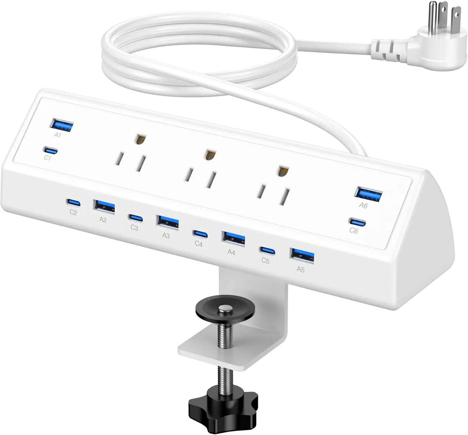 

Настольный блок питания 130 Вт с 12 USB-портами (6 портов USB-C с поддержкой PD 65 Вт), защита от перенапряжения, станция быстрой зарядки для дома и офиса