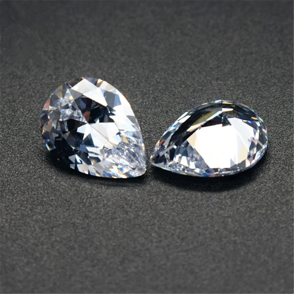 

Grade AAA Cubic Zirconia Pear Shaped Gemstone Teardrop Cut Cubic Zirconia Multiple Sizes to Choose C23Z