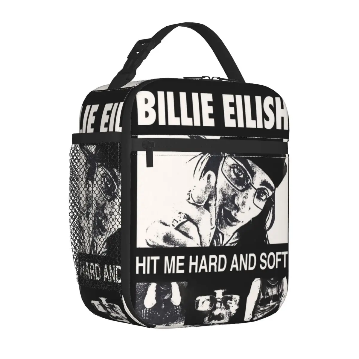 B-Billie-Girl E-eilish Insulated Lunch Bags Cooler Bag Reusable Meal Container High Capacity Tote Lunch Box Bento Pouch Travel