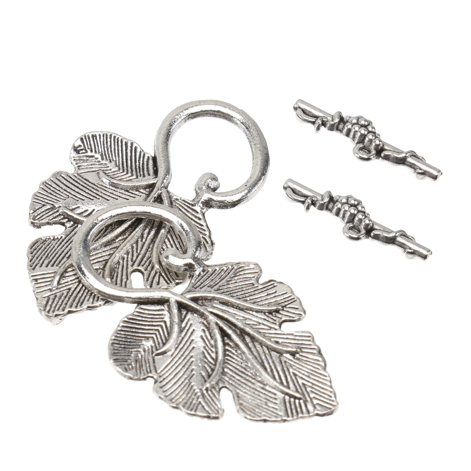 

20 set Leaf Bracelet Ot Buckle Ot Buckles Alloy Jewelry Assembly Parts Diy Craft Decor Ancient Jewelry Decor Silver