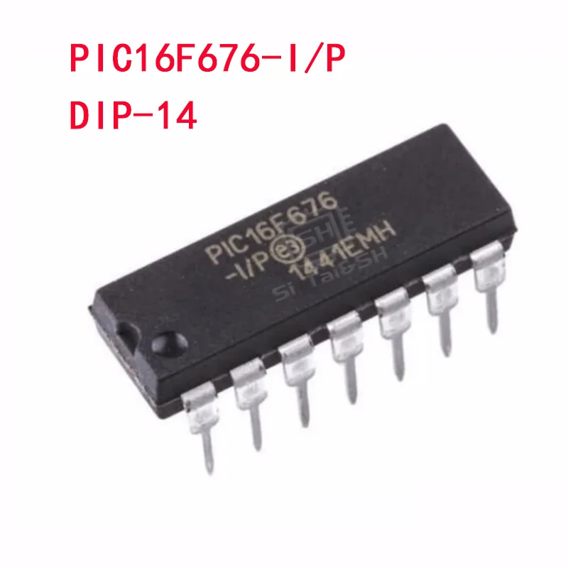 5PCS PIC16F676-I/ SLSOP-14 PIC16F676-I/ST TSOP-14 PIC16F676-I/P DIP-14 8-bit flash microcontroller chips