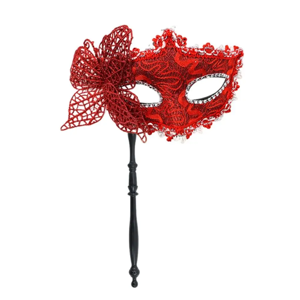 Venezianische Party-Handmasken mit Stab, Schmetterlings-Masken für Festival-Kostümpartys, Mardi-Gras-Masken mit Haltestab – Detail 10