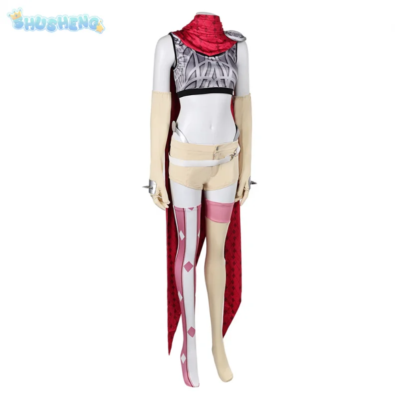 Metaphor: ReFantazio Catherine fighter Cosplay Bounty Hunter Costume Cloak Belt Glove Set Halloween Woman Man Full set Uniform