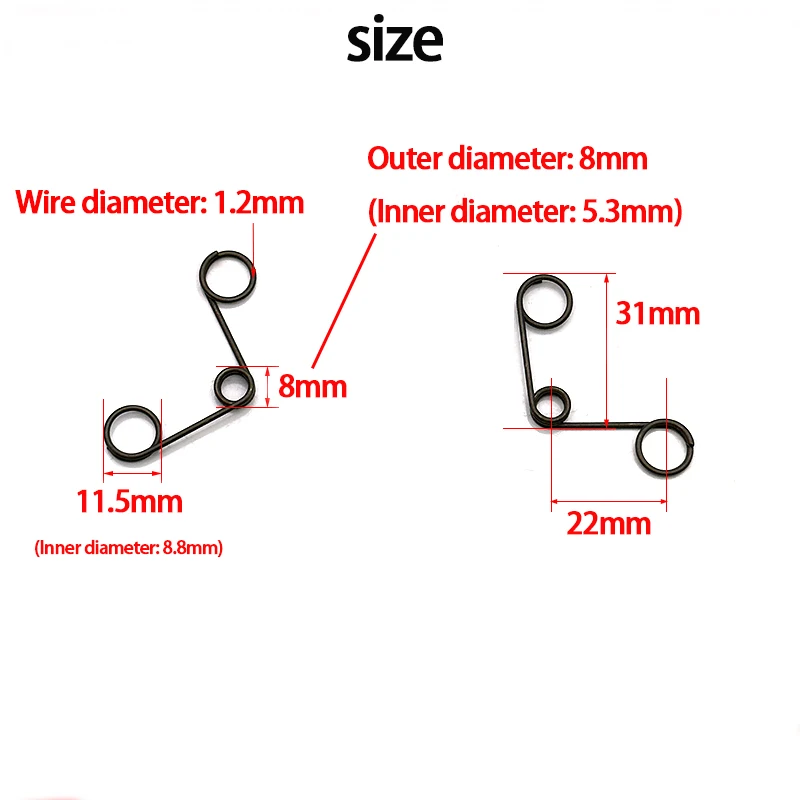 Door Lock Spring Fingerprint Lock TC5 TC6 Self Rebound Password Lock Body Spring Lock Core Accessory Three Hole Torsion Spring