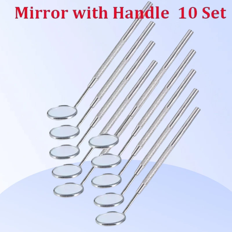 

Dental Stainless Steel Cleaning Dental Care Mouth Mirror Mirror Handle 4# 5# Multiple Size Teeth Whitening Dentistry Instrument