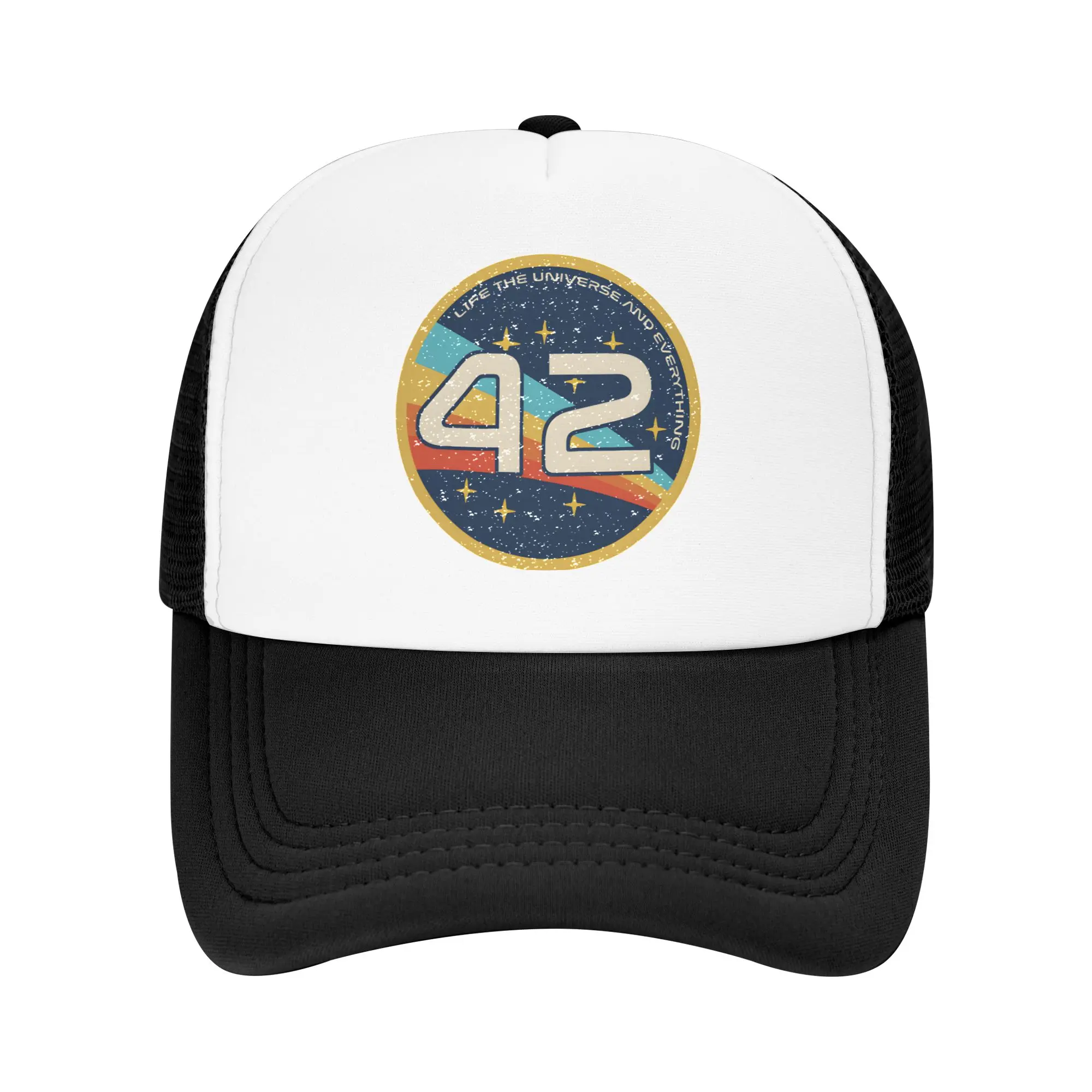 dont panic 42 The Answer To Life Douglas Adams  Outfit Mesh Trucker Hat Summer Cooling  Mesh-back Snapback Cap