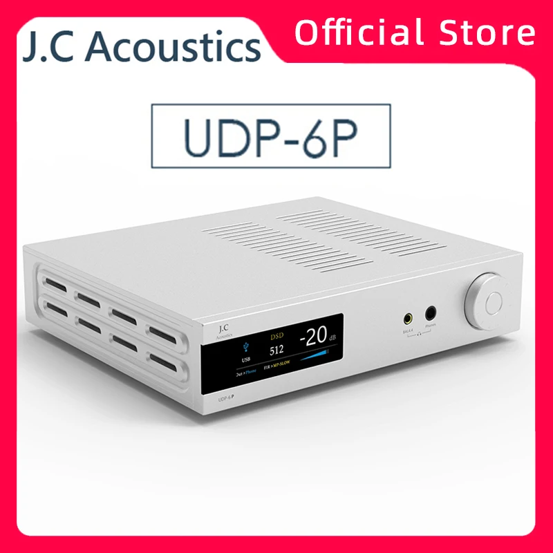 J.C аудио UDP-6P цифровой аудио музыкальный Декодер Усилитель для наушников DAC Heaphone Amp ES9039SPRO DSD512 PCM768kHz XMOS XU216