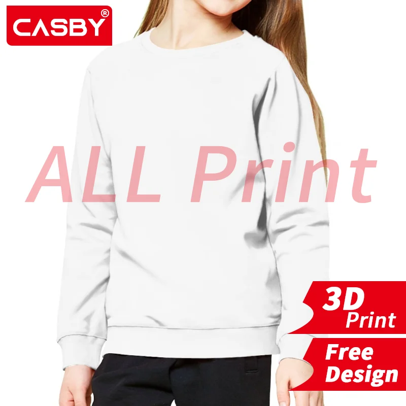 Kids Boys Girls Autumn New Children Long Sleeve Sweatshirt Outwear Clothes 3D Print Custom Logo All Print Design DIY Free Design