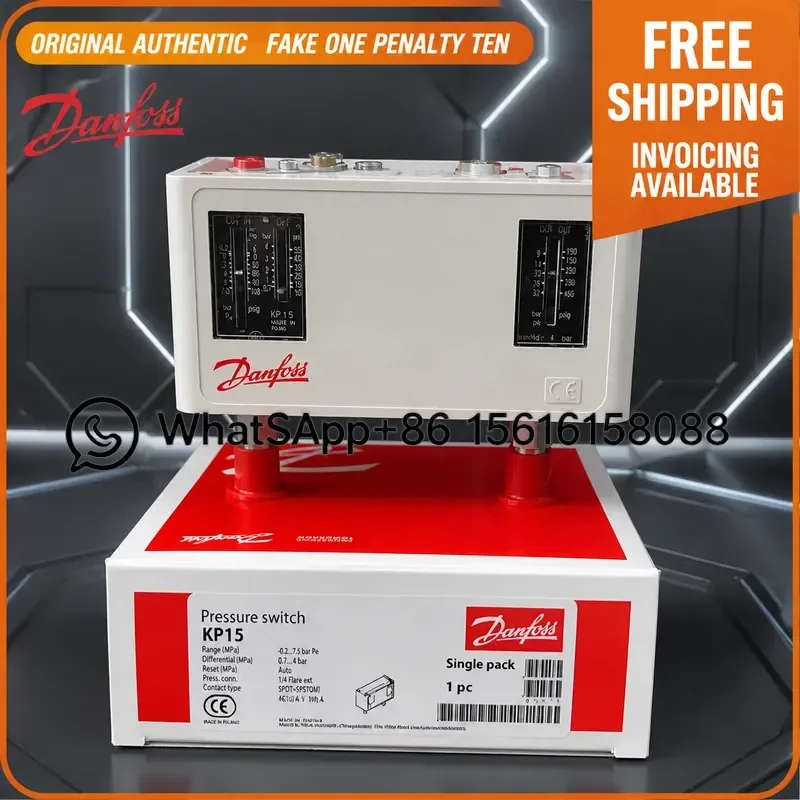 Original Danfoss Pressure Controller KP15 060-126491 060-126591 1243 KP6B RT117 017-5295 KP6W 060-5190 KP15 060-1245