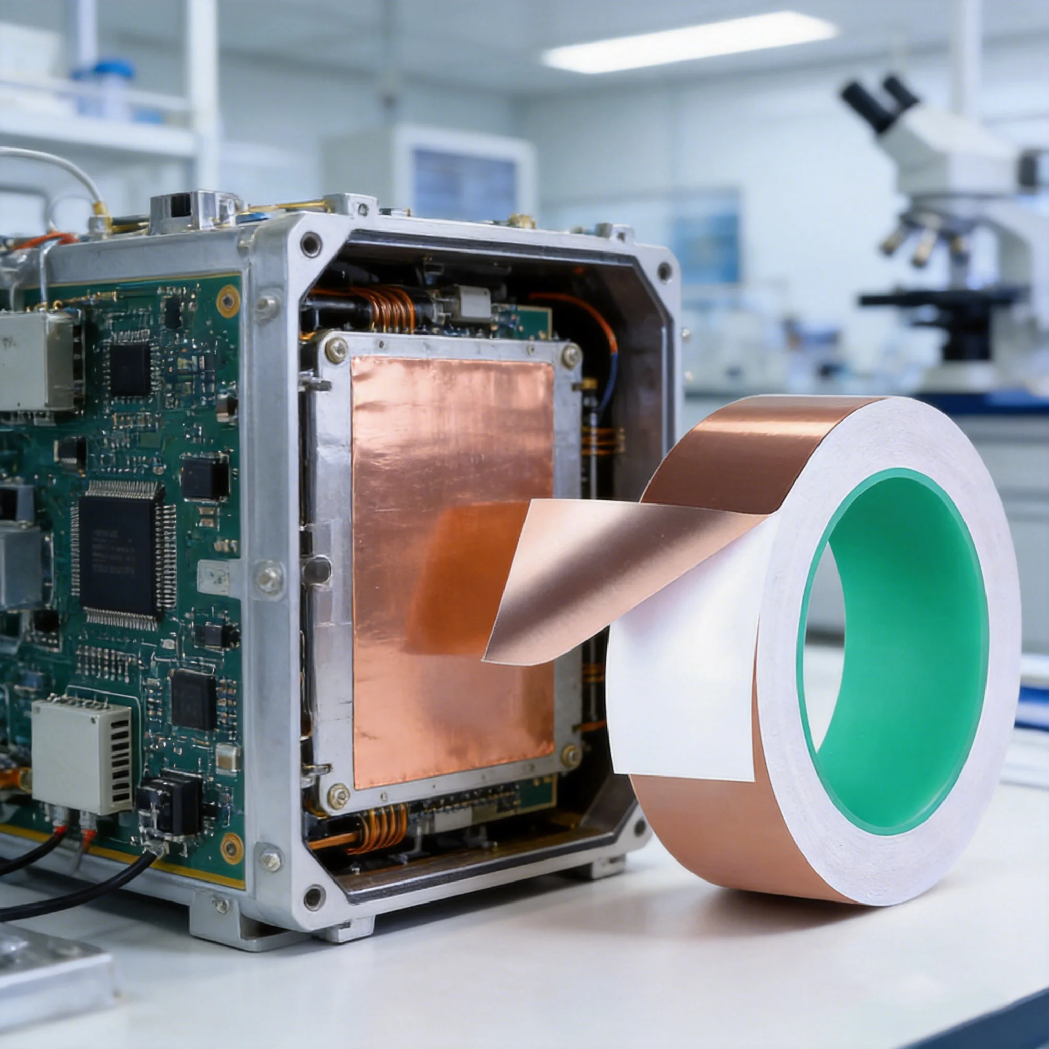 25m Copper Foil Tape  Double Conductive Adhesive Tape High Temperature EMI Shielding Tape Electronic Repair Use