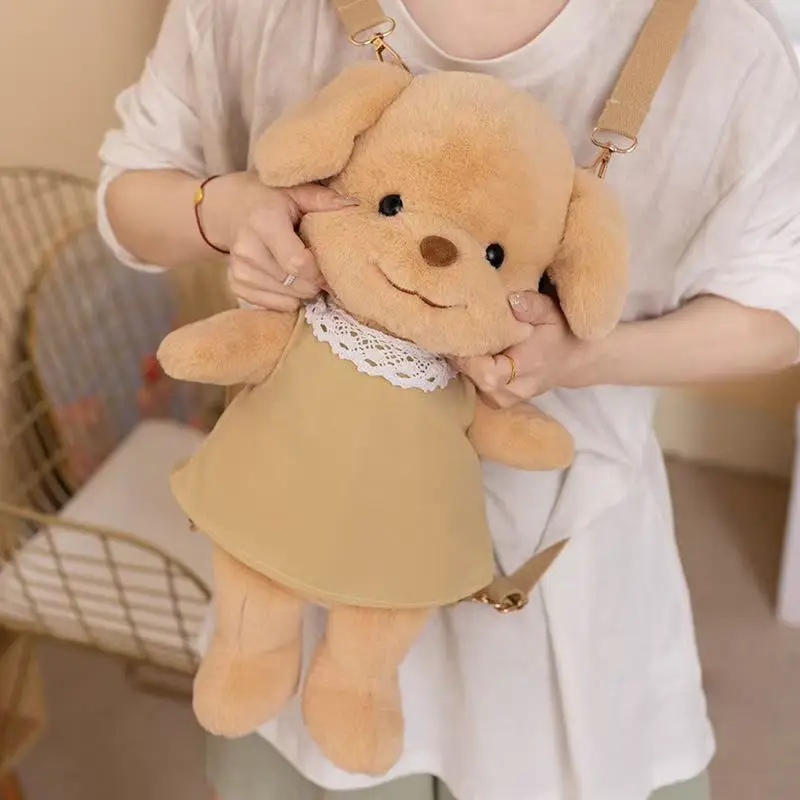 Mochila de cachorro vip de simulação de 45cm, brinquedo de pelúcia, boneca estatueta, anime de desenho animado, travesseiro fofo, decoração de almofada, aniversário infantil