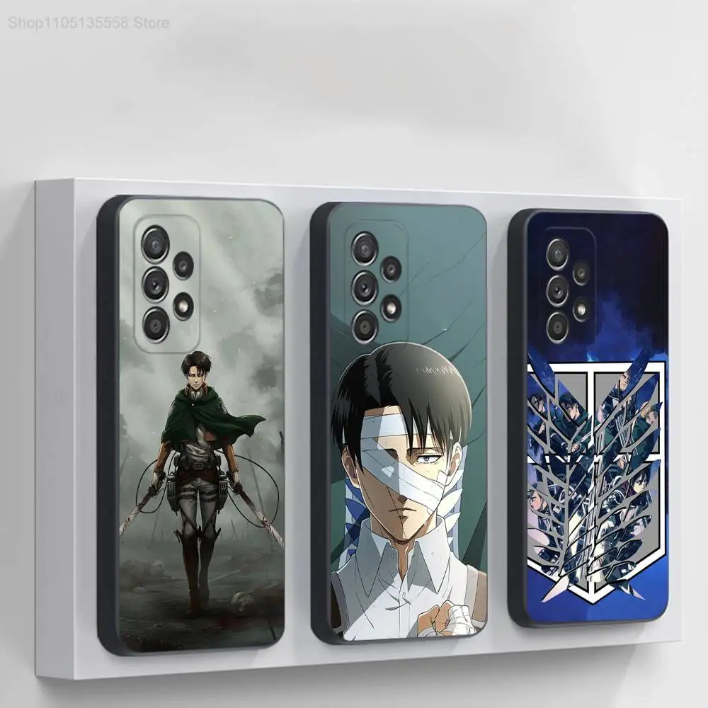 

L-Levi A-Attack on Titan Phone Case For Samsung S 25,24,23,22,30,21,10,9,Ultra,Plus,Lite,FE,4,5G Black Soft Case
