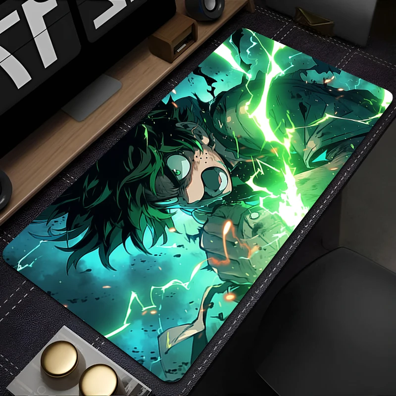 Gamer Mouse Pad Midoriya Izuku My H-Hero A-Academias Japan Anime Mousepad Office Desk Mat Laptop Gaming Mouse Mat Cabinet Carpet