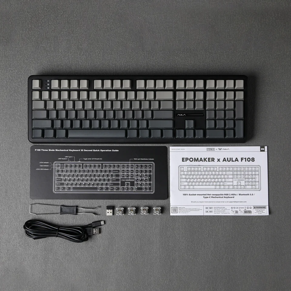 EPOMAKER x AULA F108 メカニカルキーボード 108キー RGB