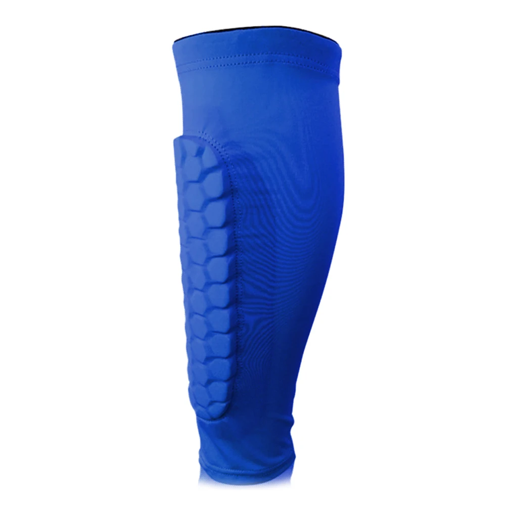 1pc Honeycomb Football Shin Guard Anti-collision Outdoor Sport Leg Protective Gear High-elastic Quick-drying Workout Accessories