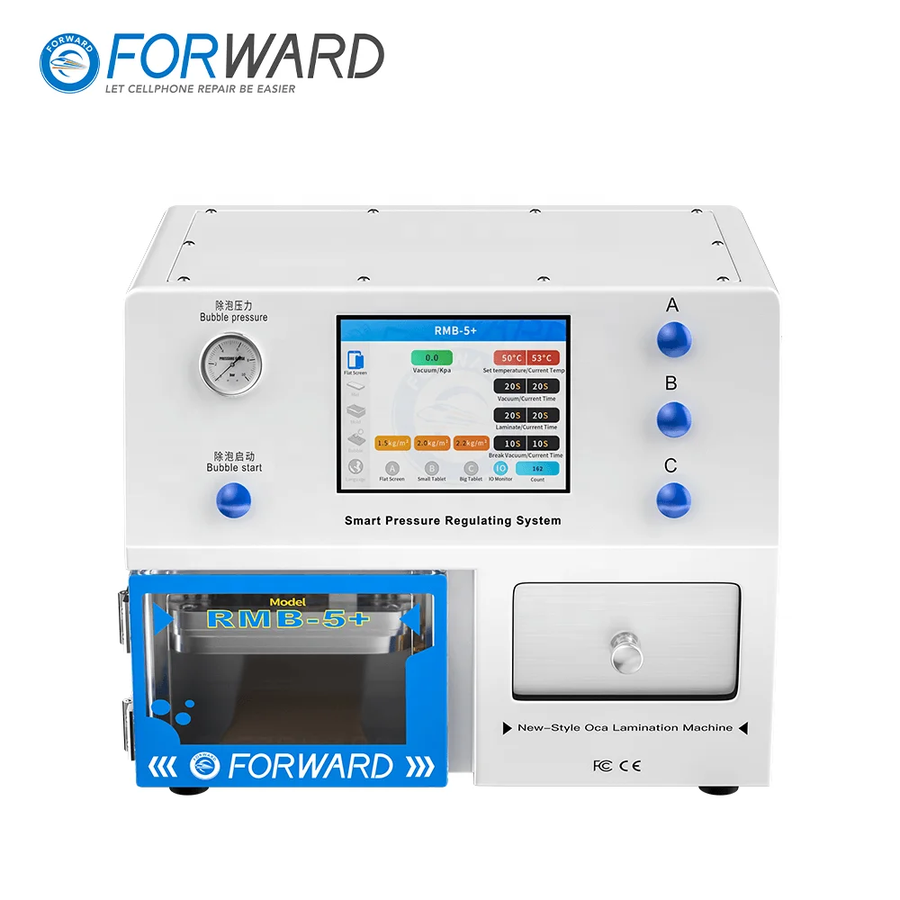 FORWARD New RMB-5+ LCD Laminating Machine Automatic OCA Bubble Removal Lamination Machine Smart Pressure Regulate Mobile Repair