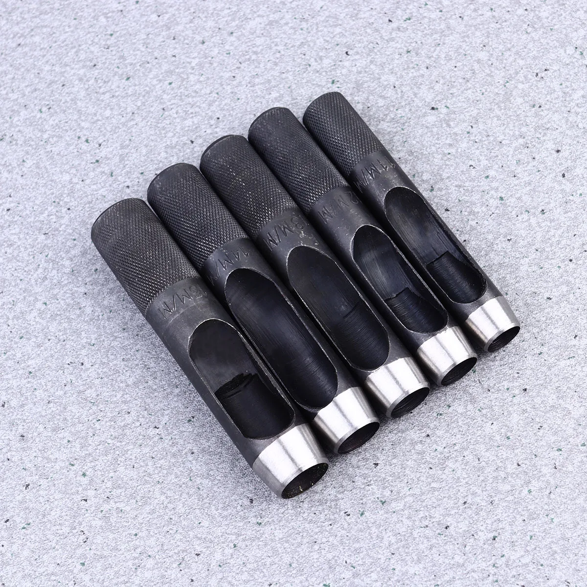 

5Pcs Punch Tool Size 11-15mm Professional Hollow Belt Hole Cutter DIY Leathercraft Set for Gaskets Canvas Rubber