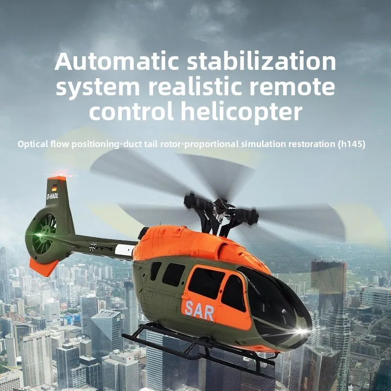 C190 single propeller ailerless image true helicopter model optical flow fixed height double brushless aircraft