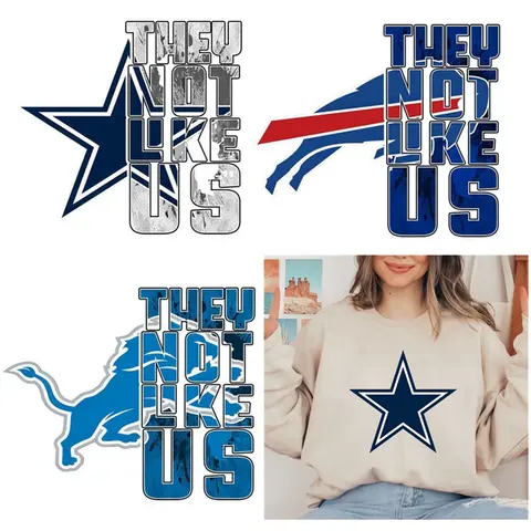 Adesivi per trasferimento di calore termoadesivi a tema calcio Non come noi Decalcomanie per trasferimento DTF T-shirt Felpe Borsa Abbigliamento Tessuto