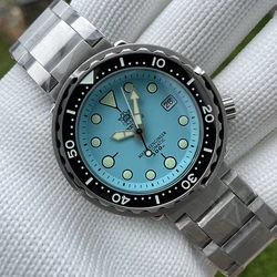 STEELDIVE Mens Diver Watches Tuna Automatic Watch 300m Waterproof Mechanical Wristwatch Luminous Sapphire NH35 Blue Dial