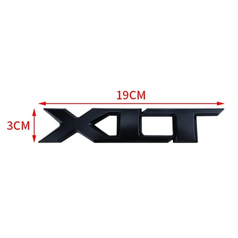 3D Metal Chrome Red Black Logo XLT Emblem Car Badge Rear Trunk Decal For Ford RANGER XLT Stikcer Accessories
