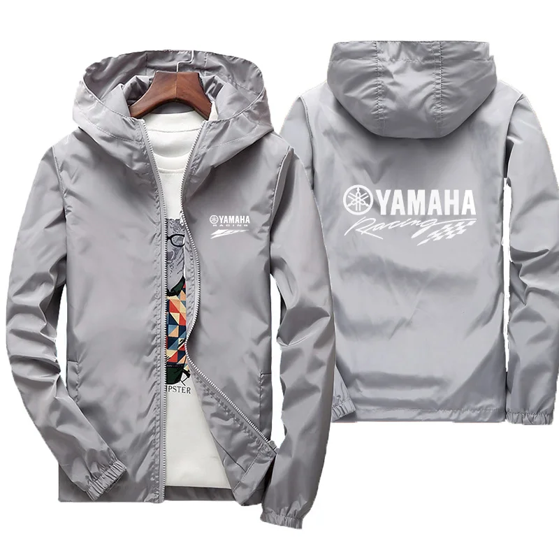 YAMAHA フード付きジャケット XL グレー Yamaha Men's Off-Road Motorcycle Windproof Jacket 2026 Spring