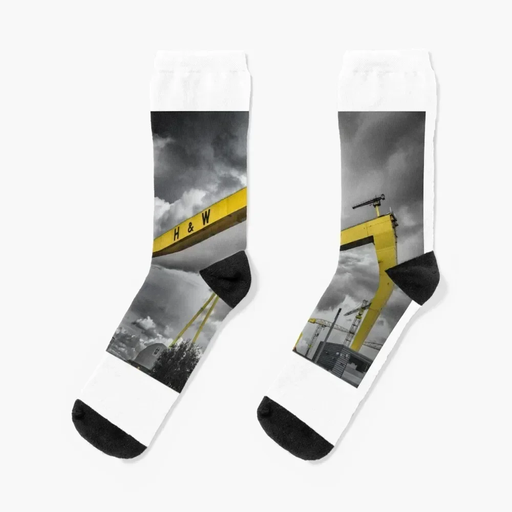 Belfast Shipyard 7 Socks happy winter thermal Sports professional running Socks Women Men's