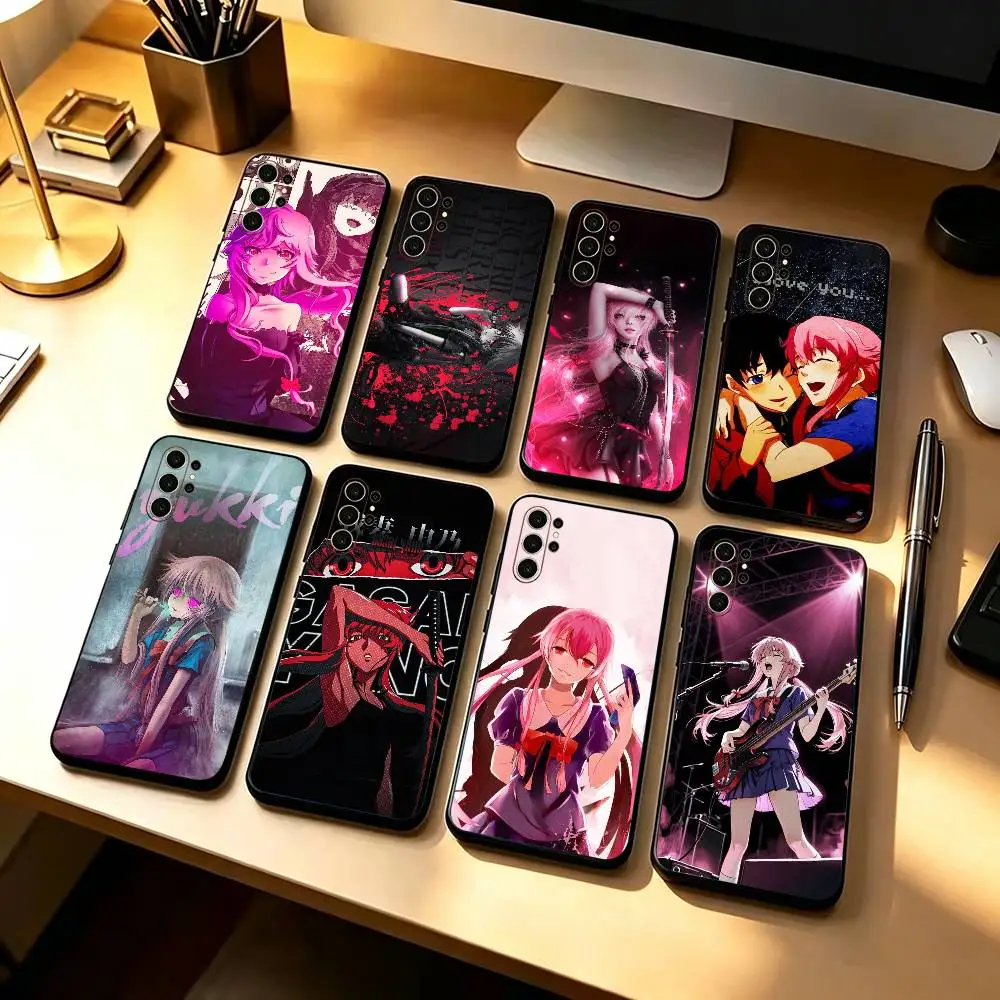 Yandere Anime Yuno Gasai Future D-Diary  Shockproof Soft Case For Samsung S26,21,22,23,24,25,20,10,9,Ultra,Plus,Fe, Lite