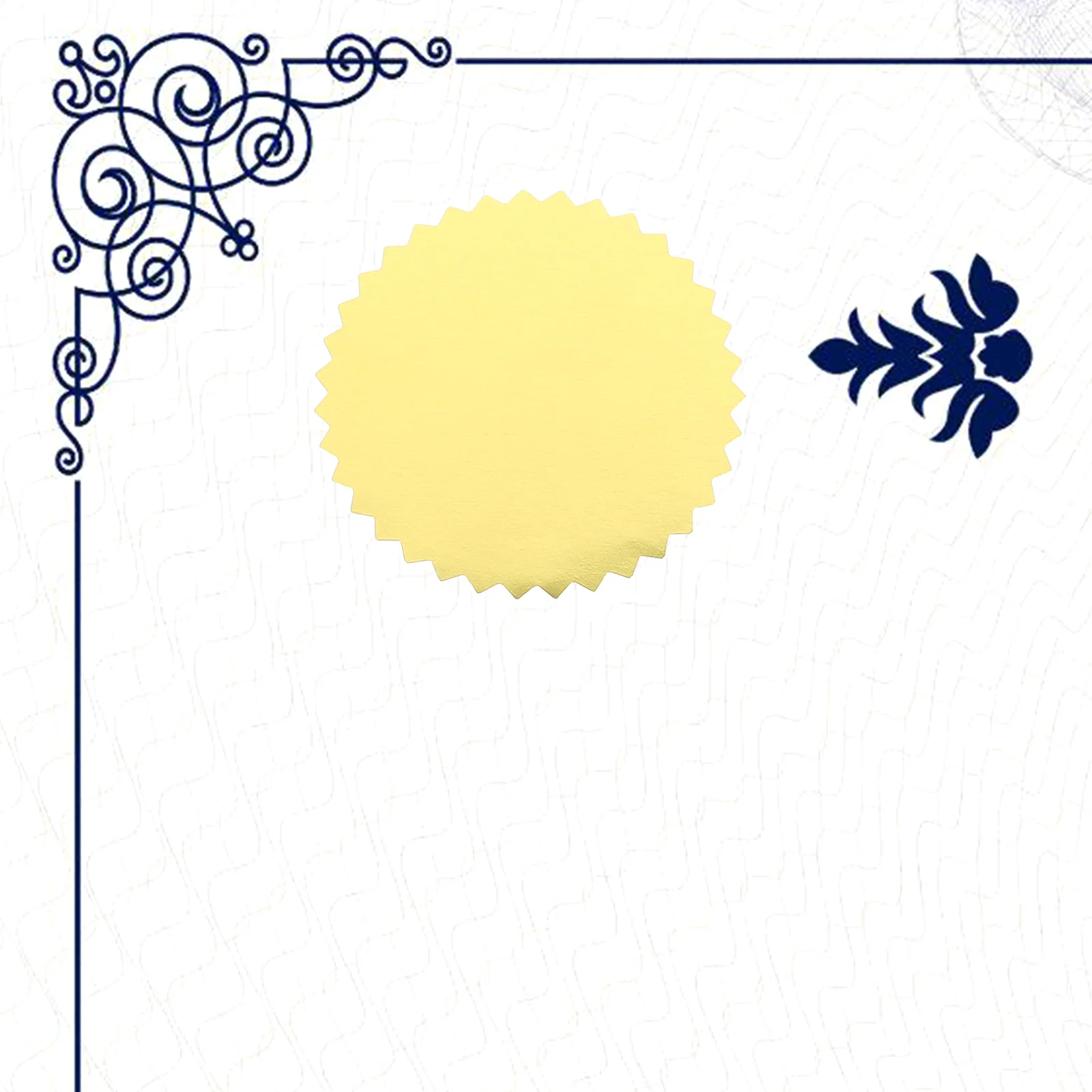 

50mm Silver Embossed Steel Stickers Certificate Seals Gear Shape Long Lasting Lightweight Home Office Classroom