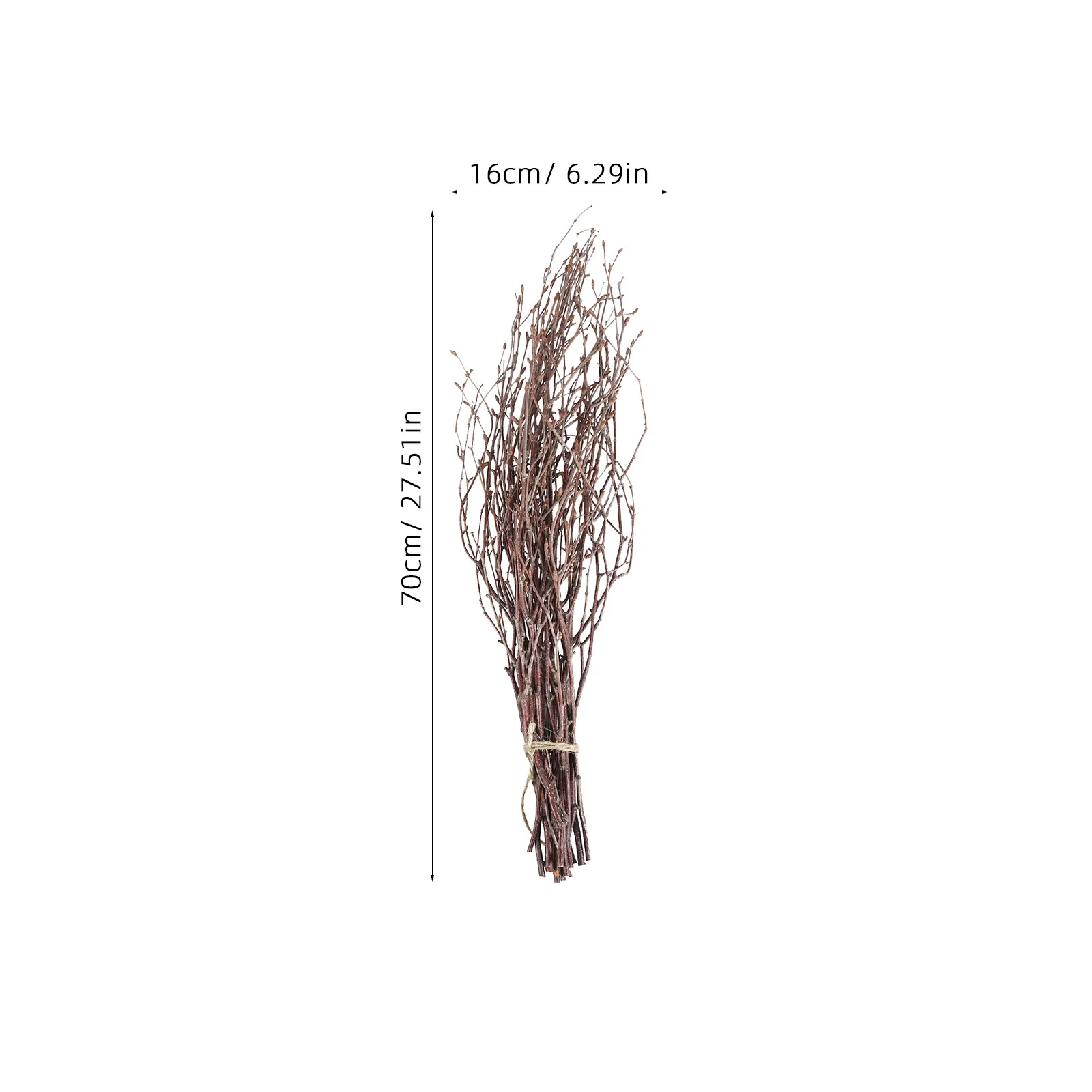 

10pcs 40Cm Natural Birch Brancheshome Decoration Wooden Sticks Photography Props Diy Craft Rustic Event Ornament Household Brown