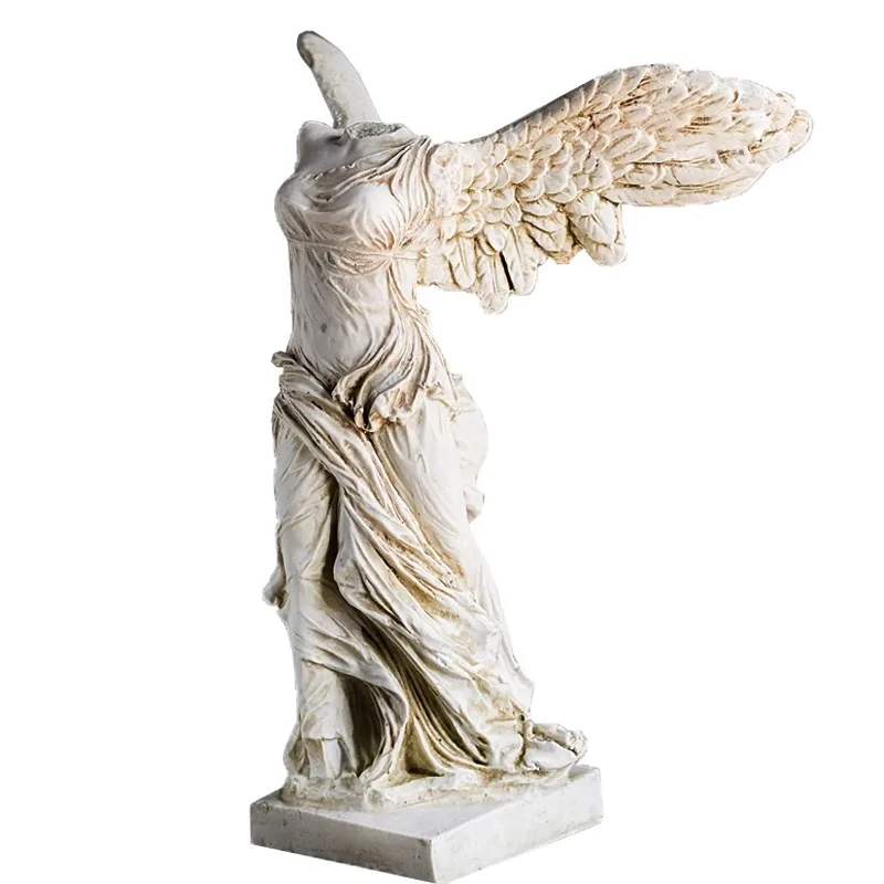 Resin Crafts Angel Sculpture Decorative Table Characters | Louvre Victory Muse | European Soft Decoration Ornament