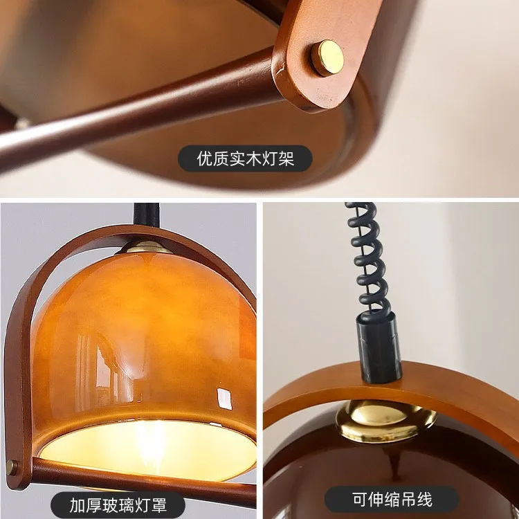 Restaurant new Bauhaus retractable light American retro creative bedroom light